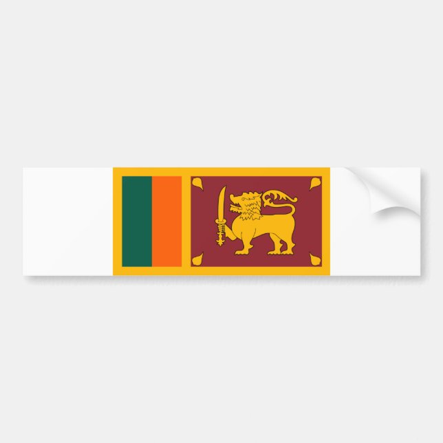 Sri Lanka Flag Bumper Sticker (Front)
