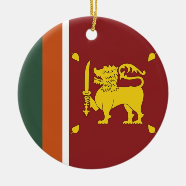 Sri Lanka flag Ceramic Ornament (Front)