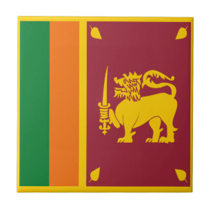Sri Lanka Flag Ceramic Tile