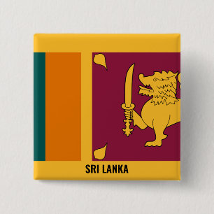 Sri Lanka Flag Charming Patriotic Button