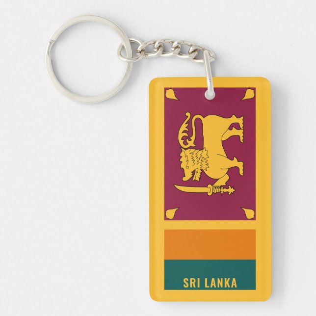 Sri Lanka Flag Charming Patriotic Key Ring (Front)