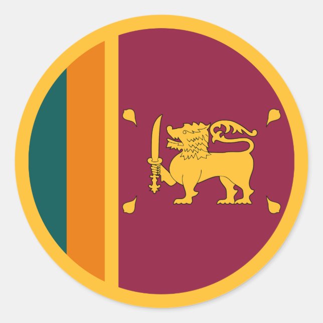 Sri Lanka Flag Classic Round Sticker (Front)
