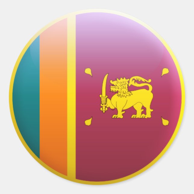 Sri Lanka Flag Classic Round Sticker (Front)
