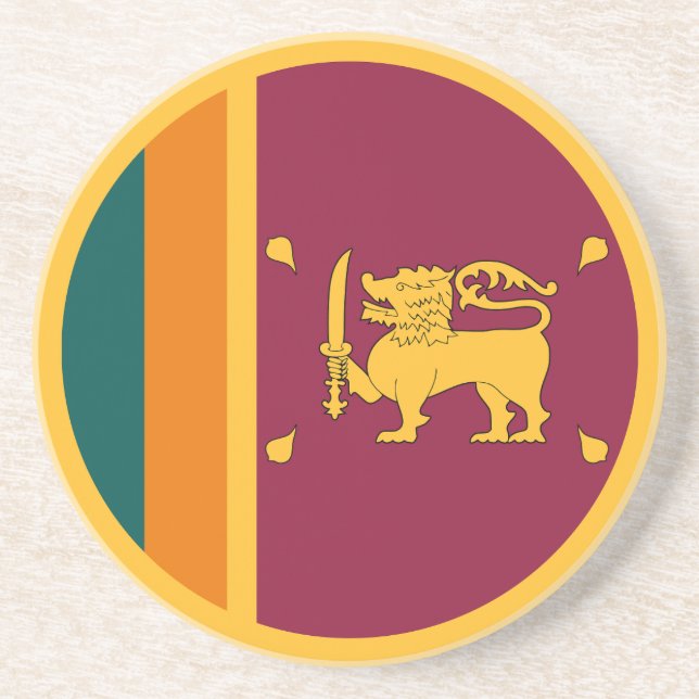 Sri Lanka Flag Coaster (Front)