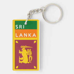 sri lanka flag country text name key ring