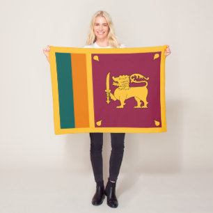Sri Lanka Flag Fleece Blanket