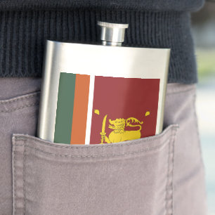 Sri Lanka flag Hip Flask