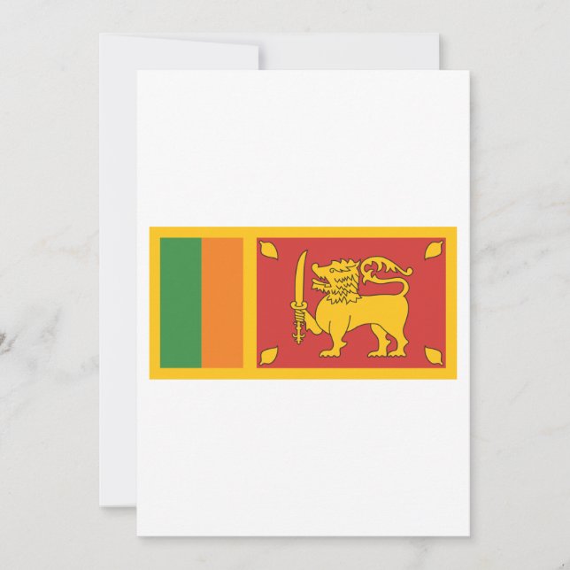 Sri Lanka Flag Invitation (Front)