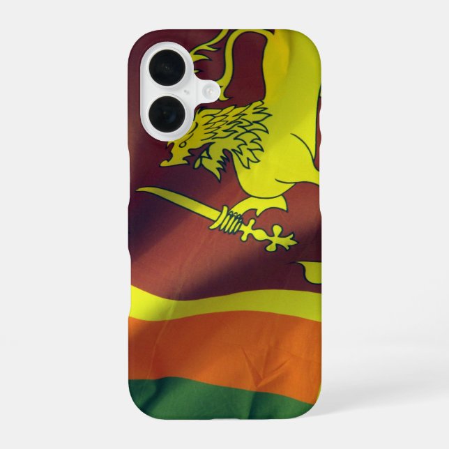 sri lanka flag iPhone 16 case (Back)