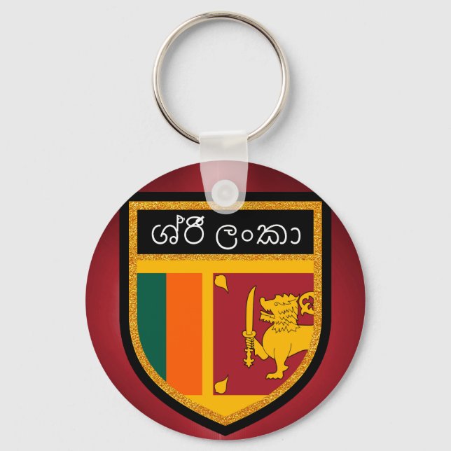 Sri Lanka Flag Key Ring (Front)