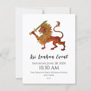 Sri Lanka Flag Lion Postcard