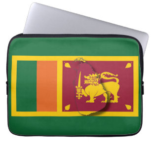 SRI LANKA Flag Map Patriotic Computer GREEN Laptop Sleeve