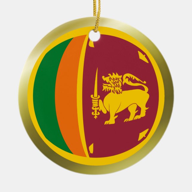 Sri Lanka Flag Ornament (Front)