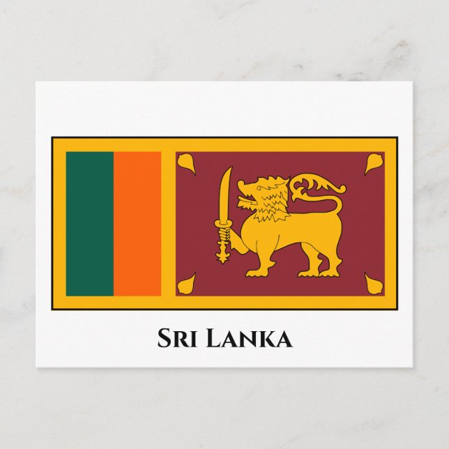 Sri Lanka Flag Postcard (Front)