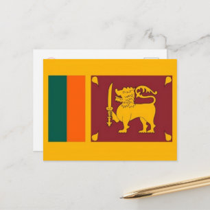 Sri Lanka - Flag - Postcard
