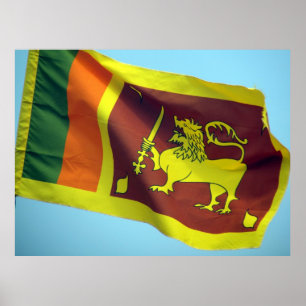sri lanka flag poster