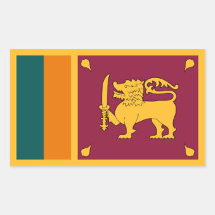 Sri Lanka Flag Rectangular Sticker