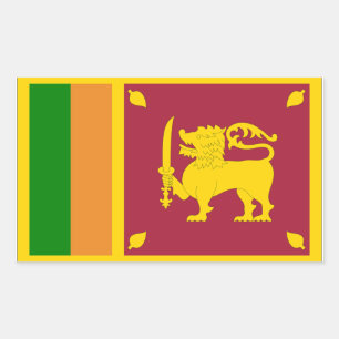 Sri Lanka Flag Rectangular Sticker
