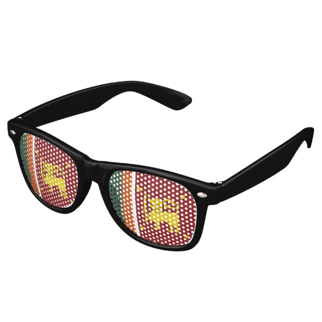 Sri Lanka flag Retro Sunglasses (Angled)