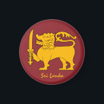 Sri Lanka flag & Sri Lanka - travel /sports Magnet<br><div class="desc">Fridge Magnets: Sri & Golden Lion - love my country and Sri Lankan flag travel patriots /sports fans</div>