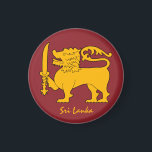 Sri Lanka flag & Sri Lanka - travel /sports Magnet<br><div class="desc">Fridge Magnets: Sri & Golden Lion - love my country and Sri Lankan flag travel patriots /sports fans</div>