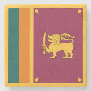 Sri Lanka Flag Stone Coaster