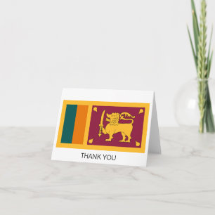 Sri Lanka Flag Thank You Card
