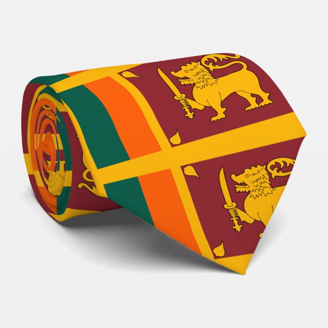Sri Lanka flag Tie (Rolled)