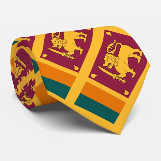 Sri Lanka Flag Tie (Rolled)