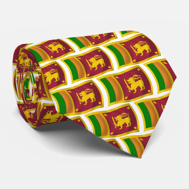 Sri Lanka Flag Tie (Rolled)