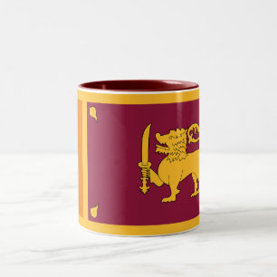 Sri Lanka Flag Two-Tone Coffee Mug