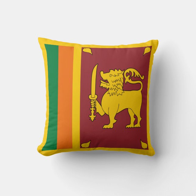 Sri Lanka Flag x Flag Pillow (Front)