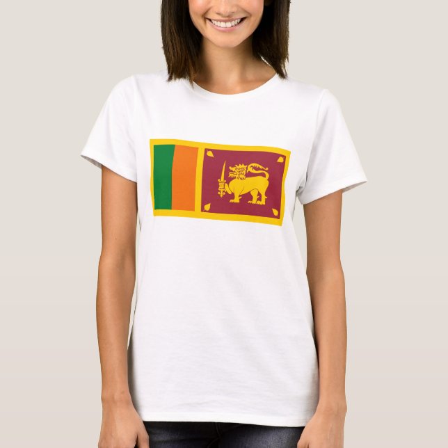Sri Lanka Flag x Map T-Shirt (Front)