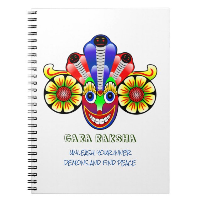 Sri Lanka Gara raksha mask design  Notebook (Front)