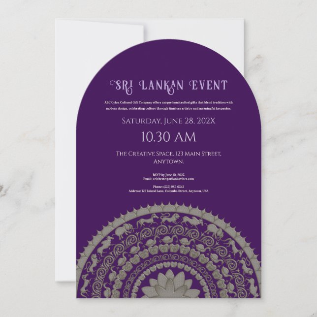 Sri Lanka invitation design (Front)