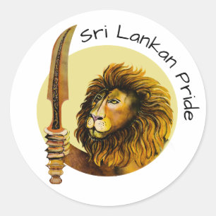Sri Lanka Lion Classic Round Sticker