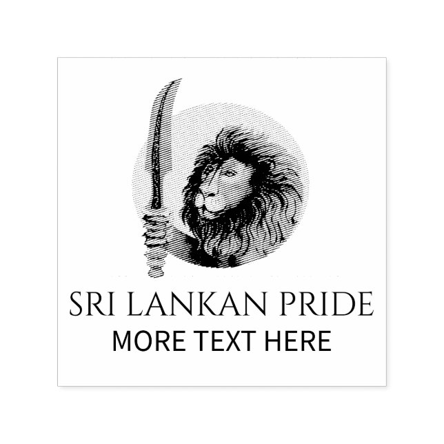 Sri Lanka Lion Self-inking Stamp (Design)
