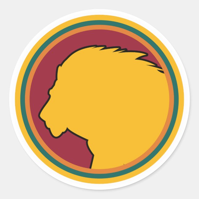 Sri Lanka Lion Sri Lankan National Animal Flag Classic Round Sticker (Front)