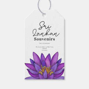 Sri Lanka Lotus Flower Painting Gift Tags