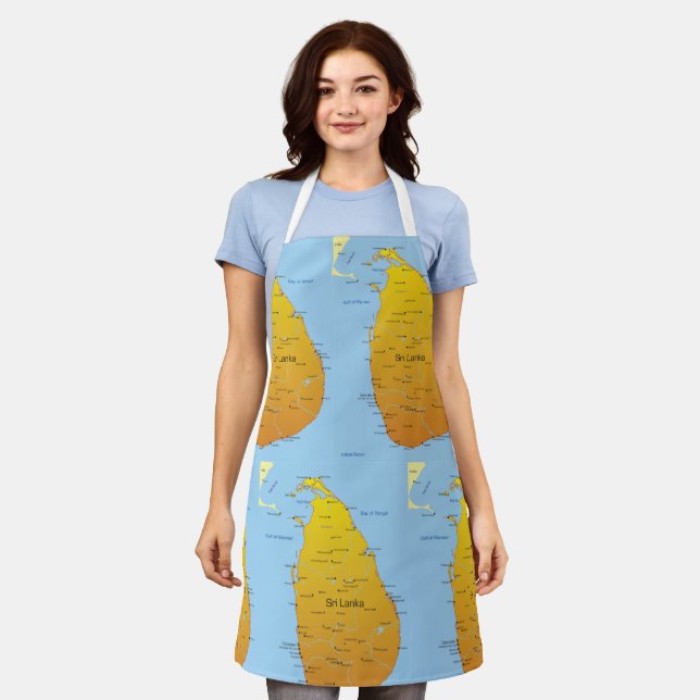 Sri Lanka Map Apron (Worn)