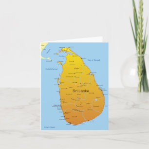 Sri Lanka Map Card