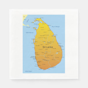 Sri Lanka Map Napkin