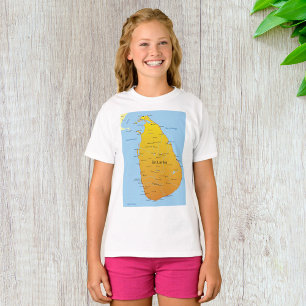 Sri Lanka Map T-Shirt