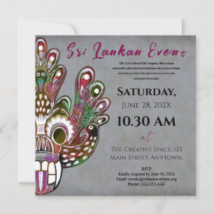Sri Lanka Modern Cultural design Invitation