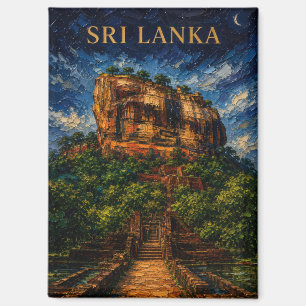 Sri Lanka: Mystic Night Sigiriya Art Souvenir Magnet