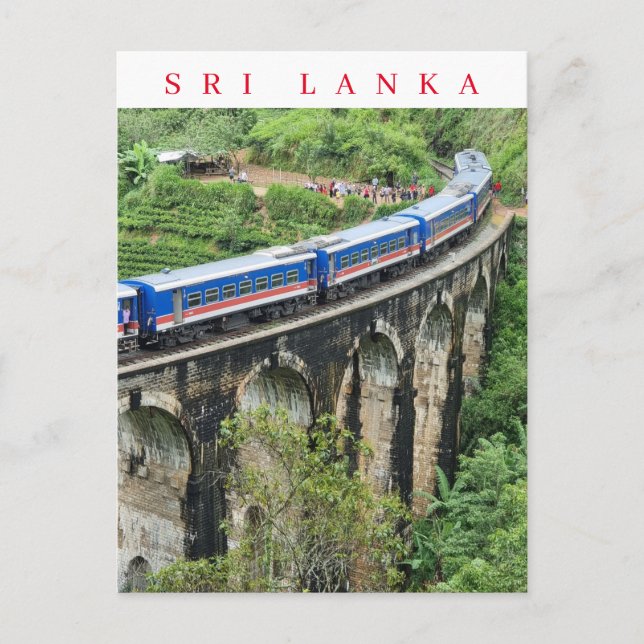 Sri Lanka Nine Arches Bridge train view postcard (Front)