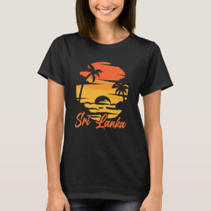 Sri Lanka Ocean Palm Tree Summer Vacation Sri Lank T-Shirt