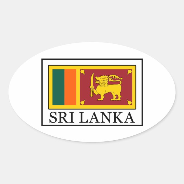 Sri Lanka Oval Sticker (Front)