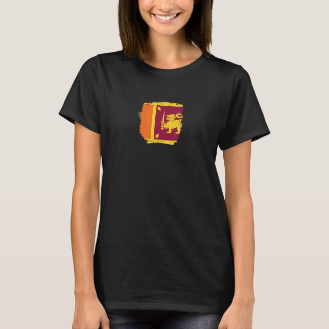 Sri Lanka Proud Sri Lankan Flag T-Shirt (Front)