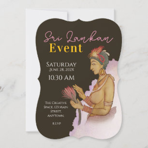 Sri Lanka Sigiri Paintings Invitation